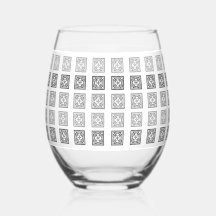 Schwarz-Weiß-Dekorationsglas