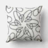 Schwarz-Weiß dekorative Kissen (Rückseite)