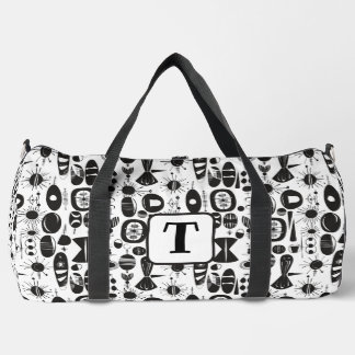 Schwarz-Weiß der 1950er Jahre, atomare Ära, Formen Duffle Bag
