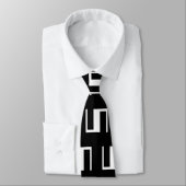 Schwarz-Weiß-Design Designer Neck Tie Krawatte (Gebunden)