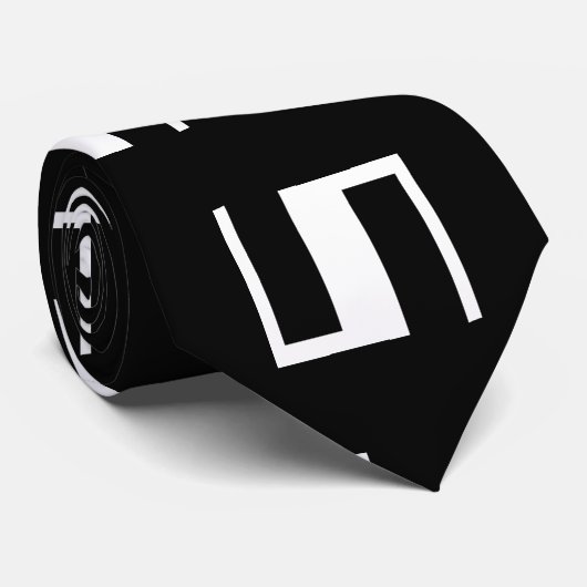 Schwarz-Weiß-Design Designer Neck Tie Krawatte (Gerollt)