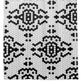 Schwarz-Weiß-Design Duschvorhang (Vorderseite)