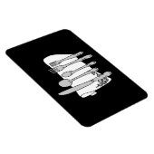 Schwarz-Weiß-Design für Seitenware Magnet (Rechte Seite)