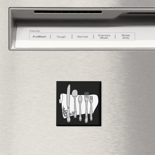 Schwarz-Weiß-Design für Seitenware Magnet (In Situ (Geschirrspüler))