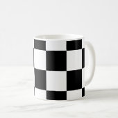 Schwarz-Weiß-Design Kaffeetasse (VorderseiteRechts)