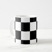 Schwarz-Weiß-Design Kaffeetasse (Vorderseite Links)