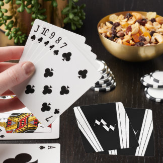Schwarz-Weiß-Design Mit Monogramm Spielkarten