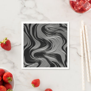 Schwarz-Weiß-Design Serviette