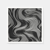 Schwarz-Weiß-Design Serviette (Vorderseite)