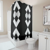 Schwarz-Weiß-Designduschvorhang Duschvorhang (Beispiel)