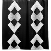 Schwarz-Weiß-Designduschvorhang Duschvorhang (Vorderseite)