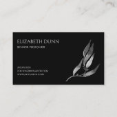 Schwarz-Weiß-Designer Visitenkarte (Rückseite)