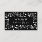 Schwarz-Weiß-Designer Visitenkarte (Vorderseite)
