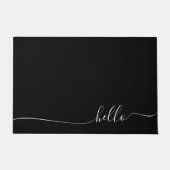 Schwarz-Weiß-Designschrift Fußmatte (Vorderseite)