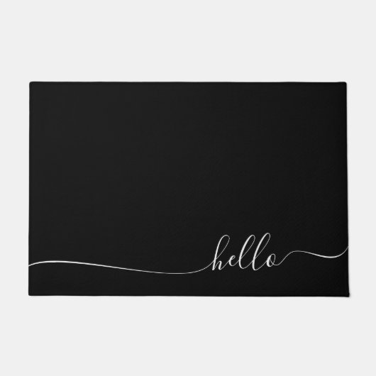 Schwarz-Weiß-Designschrift Fußmatte (Vorderseite)