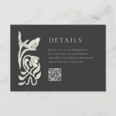 Schwarz-Weiß-Detailkarte mit QR-Code Begleitkarte (Vorderseite)