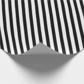 Schwarz-Weiß-Diagonalstreifen Geschenkpapier (Ecke)