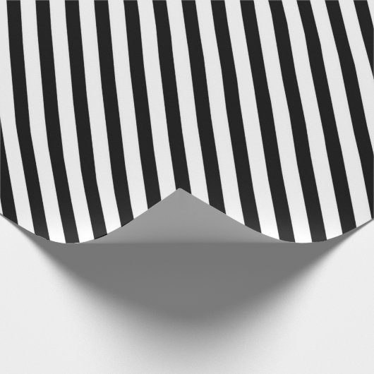 Schwarz-Weiß-Diagonalstreifen Geschenkpapier (Ecke)