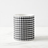 Schwarz-Weiß-Diamant-Formmuster Kaffeetasse (Mittel)
