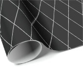 Schwarz-Weiß-Diamant-Geschenkverpackungspapier Geschenkpapier (Rolleneckpunkt)