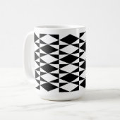 Schwarz-Weiß-Diamant Kaffeetasse (Vorderseite Links)