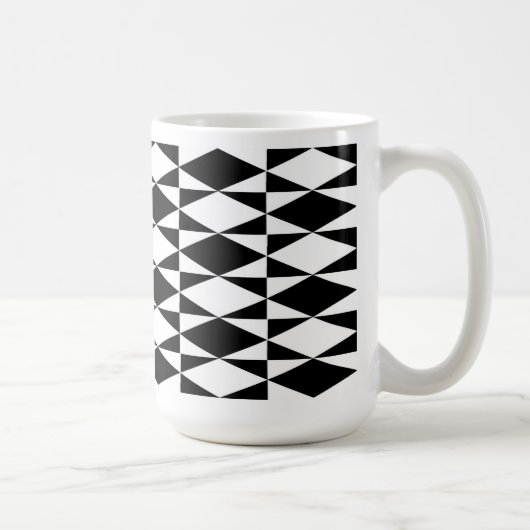 Schwarz-Weiß-Diamant Kaffeetasse (Rechts)