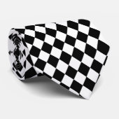 Schwarz-Weiß-Diamant-Krawatte Krawatte (Gerollt)