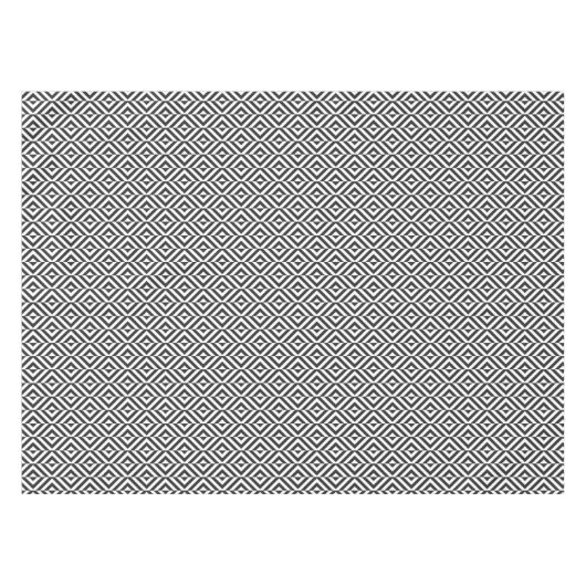 Schwarz-Weiß-Diamant-Muster Tischdecke (Vorderseite (Horizontal))