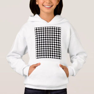 Schwarz-Weiß-Diamant-Muster von Shirley Taylor Hoodie