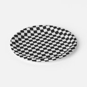 Schwarz-Weiß-Diamant-Muster von Shirley Taylor Pappteller (Schrägansicht)