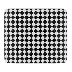 Schwarz-Weiß-Diamant-Muster von Shirley Taylor Schneidebrett