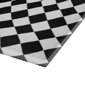 Schwarz-Weiß-Diamant-Muster von Shirley Taylor Schneidebrett (Ecke)