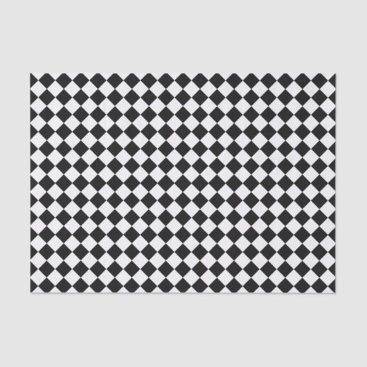 Schwarz-Weiß-Diamant-Muster von Shirley Taylor Seidenpapier (Vorderseite)