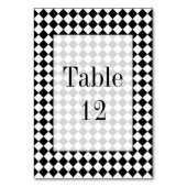 Schwarz-Weiß-Diamant-Muster von Shirley Taylor Tischnummer (Rückseite)