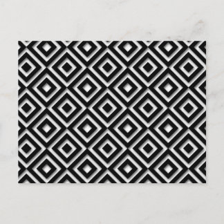 Schwarz-Weiß-Diamant Postkarte