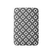 Schwarz-Weiß-Diamant-Quadrate Bath Matts Badematte (Vorderseite Vertikal)