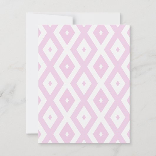 Schwarz-Weiß-Diamant RSVP Karte (Vorderseite)