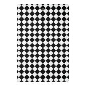 Schwarz-Weiß-Diamant-Schachbrettmuster Mini Klemmbrett (Rückseite)