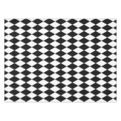 Schwarz-Weiß-Diamant Tischdecke (Vorderseite (Horizontal))