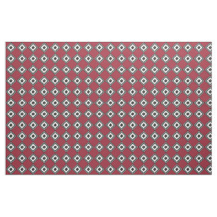 Schwarz-Weiß-Diamanten auf rotem Stoff