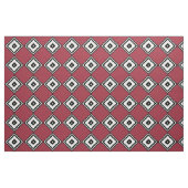Schwarz-Weiß-Diamanten auf rotem Stoff (Fat Quarter (45,7 x 55,9 cm))