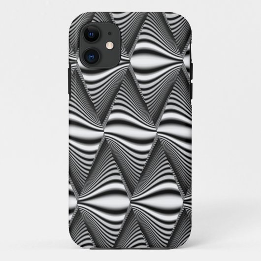 Schwarz-Weiß-Diamantschleife | 3D-Illusion Case-Mate iPhone Hülle (Rückseite)