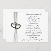 Schwarz & Weiß Diamond Bridal Dusche Einladung (Vorne/Hinten)