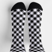 Schwarz-weiß Diamond Gingham Pattern Socken (Oben)