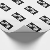 Schwarz-Weiß-Diäten Geschenkpapier (Ecke)