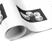 Schwarz-Weiß-Diäten Geschenkpapier (Rolleneckpunkt)