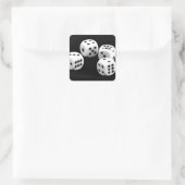 Schwarz-Weiß-Diäten Quadratischer Aufkleber (Tasche)