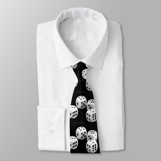Schwarz-Weiß-Dices Necktie Krawatte (Gebunden)
