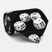 Schwarz-Weiß-Dices Necktie Krawatte (Gerollt)
