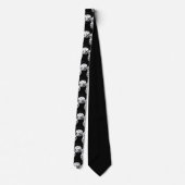 Schwarz-Weiß-Dices Necktie Krawatte (Rückseite)